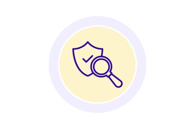 Güvenlik Teftişi renk çemberi simgesi, vektör, piksel mükemmel, illüstratör dosyası