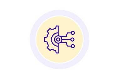 Dijital Dönüşüm renk çemberi simgesi, vektör, piksel mükemmel, illüstratör dosyası