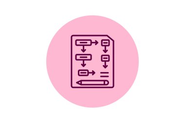 Denetim Planlama pentaglow, vektör, piksel mükemmel, illüstratör dosyası