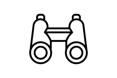 Dürbün çizgi simgesi, vektör, piksel mükemmel, illüstratör dosyası