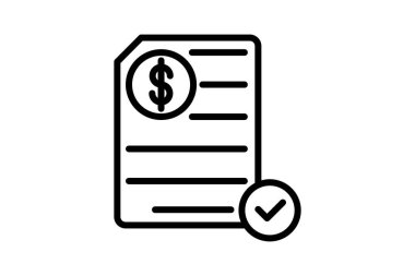 Diligence satır simgesi, vektör, piksel mükemmel, illüstratör dosyası