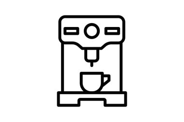 Kahve denetim çizgisi simgesi, vektör, piksel mükemmel, illüstratör dosyası