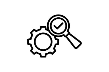 Görsel Teftiş Satırı simgesi, vektör, piksel mükemmel, illüstratör dosyası