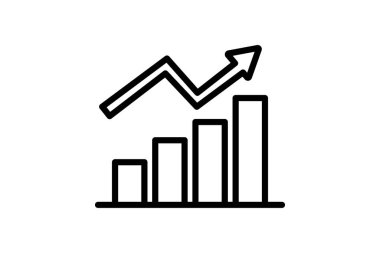 Stock Grafik çizelgesi simgesi, vektör, piksel mükemmel, illüstratör dosyası