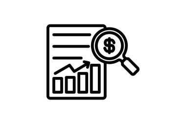 Stock Analiz Çizgisi simgesi, vektör, piksel mükemmel, illüstratör dosyası