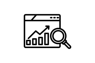 Borsa Analiz Çizgisi simgesi, vektör, piksel mükemmel, illüstratör dosyası