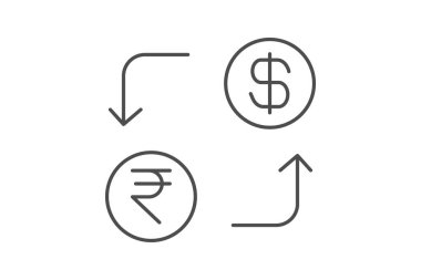 Menkul Kıymetler Borsası ince simgesi, vektör, piksel mükemmel, illüstratör dosyası