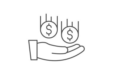 Stok bölünmesi ince çizgi simgesi, vektör, piksel mükemmel, illüstratör dosyası