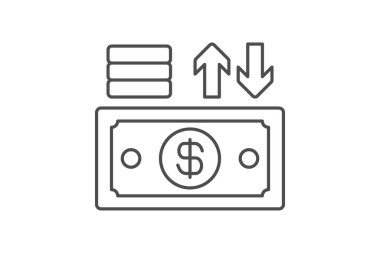 Borsa Öngörü İnceleme simgesi, vektör, piksel mükemmel, illüstratör dosyası