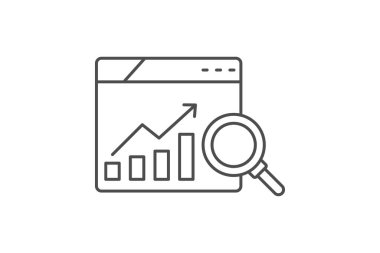 Borsa Analizi İnce Çizgi simgesi, vektör, piksel mükemmel, illüstratör dosyası