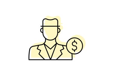 Borsacı renk gölge inceliği simgesi, vektör, piksel mükemmel, illüstratör dosyası