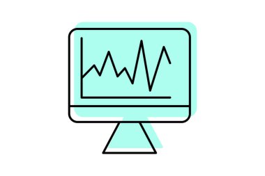 Stok Uçuculuk renk gölge ince çizgi simgesi, vektör, piksel mükemmel, illüstratör dosyası