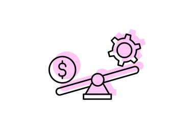 Kaldıraç rengi gölge ince çizgi simgesi, vektör, piksel mükemmel, illüstratör dosyası