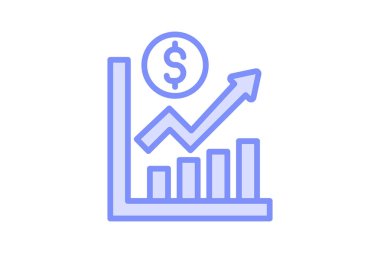 Borsa duoton çizgi simgesi, vektör, piksel mükemmel, illüstratör dosyası