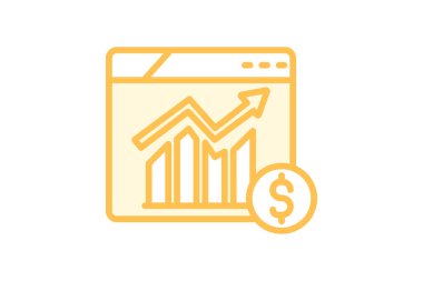Stok Ticareti duoton çizgi simgesi, vektör, piksel mükemmel, illüstratör dosyası