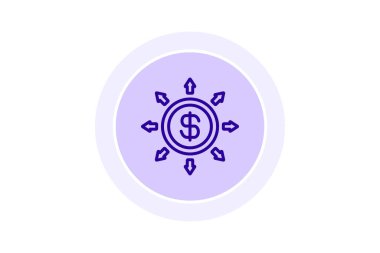 Çeşitlendirme renk çemberi simgesi, vektör, piksel mükemmel, illüstratör dosyası