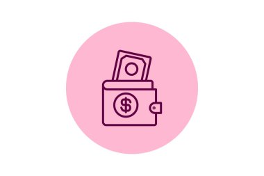 Para Cüzdanı pentaglow, vektör, piksel mükemmel, illüstratör dosyası