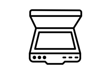 Tarayıcı satır simgesi, vektör, piksel mükemmel, illüstratör dosyası