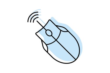 Fare rengi gölge ince çizgi simgesi, vektör, piksel mükemmel, illüstratör dosyası