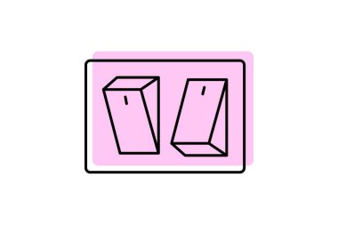 Renk gölge inceltici simge, vektör, piksel mükemmel, illüstratör dosyasını değiştir