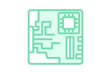 Ana kart duotone çizgi simgesi, vektör, piksel mükemmel, illüstratör dosyası