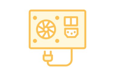 Güç Arzı duoton çizgi simgesi, vektör, piksel mükemmel, illüstratör dosyası