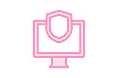 Güvenli Aygıt duoton çizgi simgesi, vektör, piksel mükemmel, illüstratör dosyası