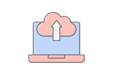 Yedekleme Yazılım lineal renk simgesi, vektör, piksel mükemmel, illüstratör dosyası