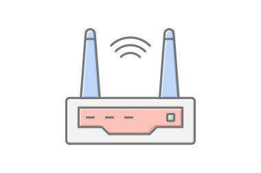 Yönlendirici doğrusal renk simgesi, vektör, piksel mükemmel, illüstratör dosyası