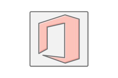 Ofis Süiti renk simgesi, vektör, piksel mükemmel, illüstratör dosyası