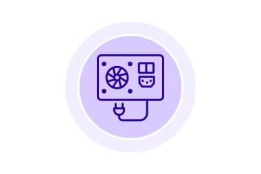 Güç Arzı renk çemberi simgesi, vektör, piksel mükemmel, illüstratör dosyası