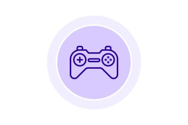 Gamepad renk çemberi simgesi, vektör, piksel mükemmel, illüstratör dosyası