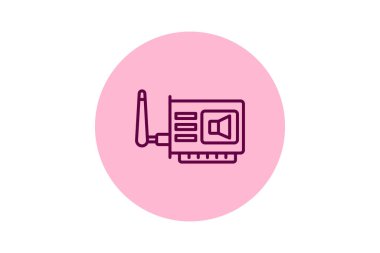 Ses kartı pentaglow, vektör, piksel mükemmel, illüstratör dosyası