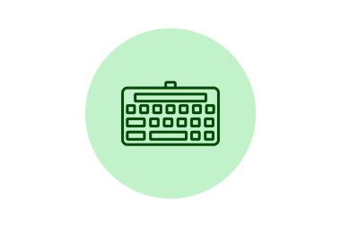 Klavye beşgeni, vektör, piksel mükemmel, illüstratör dosyası