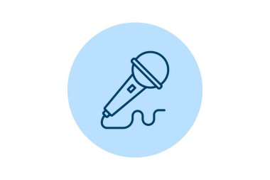 Mikrofon beşgeni, vektör, piksel mükemmel, illüstratör dosyası