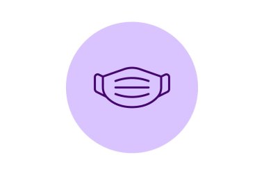 Tıbbi Maske beşgeni, vektör, piksel mükemmel, illüstratör dosyası