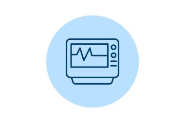 Kardiyogram pentaglow, vektör, piksel mükemmel, illüstratör dosyası