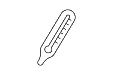 Termometre ince çizgi simgesi, vektör, piksel mükemmel, illüstratör dosyası