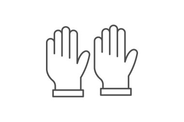 Eldiven inceliği simgesi, vektör, piksel mükemmel, illüstratör dosyası