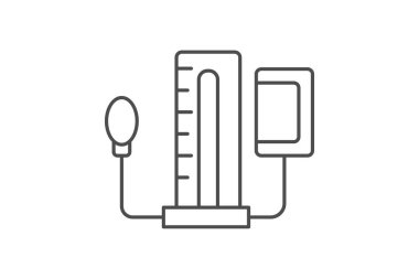 Kan basıncı kelepçe ince simge, vektör, piksel mükemmel, illüstratör dosyası