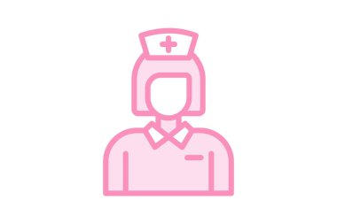 Nurse duotone line icon, vector, pixel perfect, illustrator file clipart