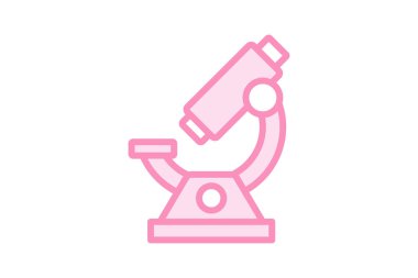 Mikroskop duoton çizgi simgesi, vektör, piksel mükemmel, illüstratör dosyası