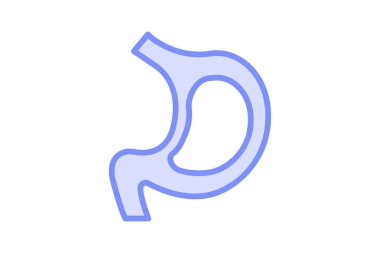 Mide duoton çizgi simgesi, vektör, piksel mükemmel, illüstratör dosyası