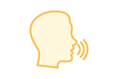 Konuşma terapisi duoton satır simgesi, vektör, piksel mükemmel, illüstratör dosyası