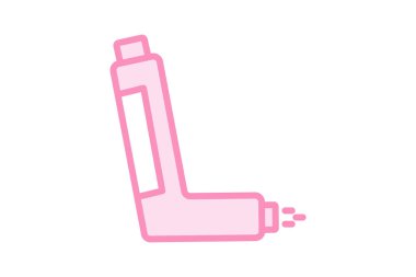 İnhaler duotone çizgi simgesi, vektör, piksel mükemmel, illüstratör dosyası