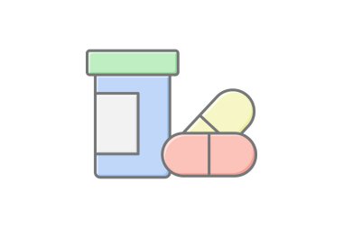 Hap doğrusal renk simgesi, vektör, piksel mükemmel, illüstratör dosyası