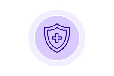 Tıbbi Haç renk çemberi simgesi, vektör, piksel mükemmel, illüstratör dosyası