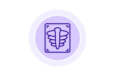 X-ray renk çemberi simgesi, vektör, piksel mükemmel, illüstratör dosyası