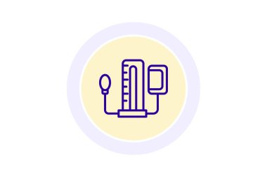 Kan basıncı kelepçesi renk çemberi simgesi, vektör, piksel mükemmel, illüstratör dosyası