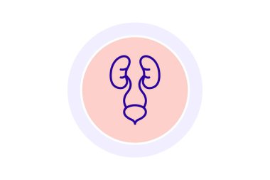 İdrar Sistemi renk çemberi simgesi, vektör, piksel mükemmel, illüstratör dosyası